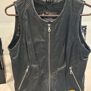 Harley leather vest
